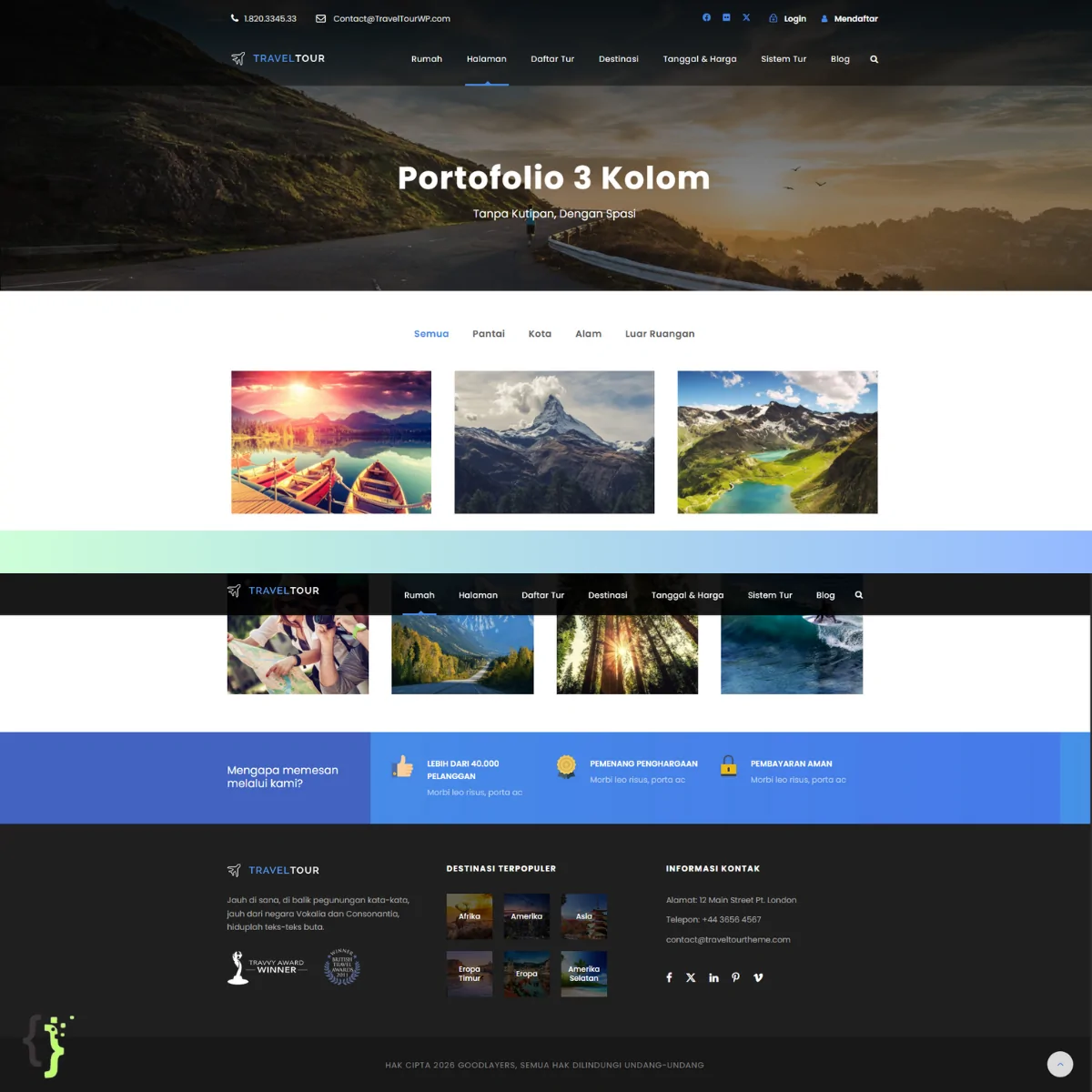 Jasa Pembuatan Landing Page Travel & Tour Professional – Auto-Booking System